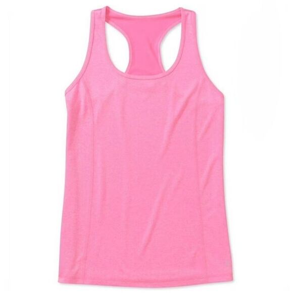 Danskin Women's Dri-More Pink Loose Fit Racerback Tank Top - Picture 1 of 13